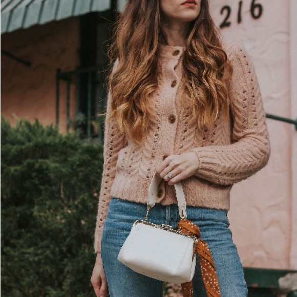 Point Sur by J. Crew pointelle knit cardigan with mohair and wool | XS | gray - Picture 5 of 6